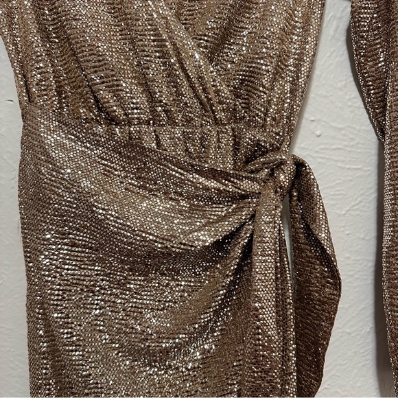Show Me Your Mumu, Kimora Wrap Dress, Tan Confetti, Size Small, Never Worn - Picture 5 of 6